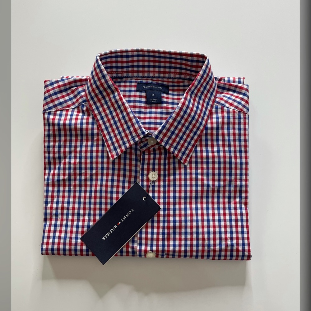 Tommy Hilfiger boys long sleeved button up size 16
